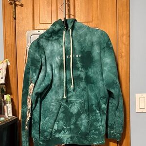 Civil Regime Green Embroidery Tie-Dye Hoodie